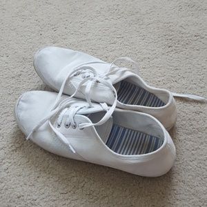 White canvas sneakers